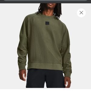 Under Armour Ottoman Fleece Crew in Marine Green
